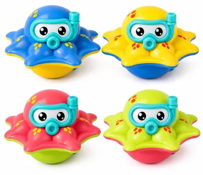 Produktbild von Wasserspielzeug Quallen Badespielzeug Tauchspielzeug - 4 Stück - 7,5 x 7,5 x 4,5 cm - Mehrfarbig - Für Pool, Badewanne und Strandeimer