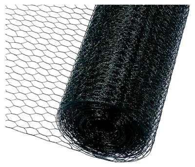 Produktbild von Hühnerzaun Geflügelnetz, Maschenweite 45 mm, Höhe 100 cm, Länge 15/25/50 m, PVC-beschichtet Grün