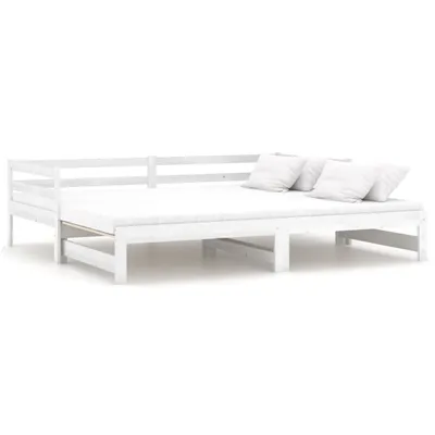 Immagine prodotto di Dormeuse Estraibile Bianca in Massello di Pino 2x(90x200) cm