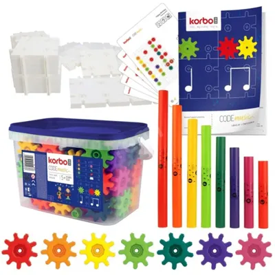 Produktbild von Korbo EDU Code Music Bausteine, 128 Teile – Musikprogrammierung, ab 3 Jahren