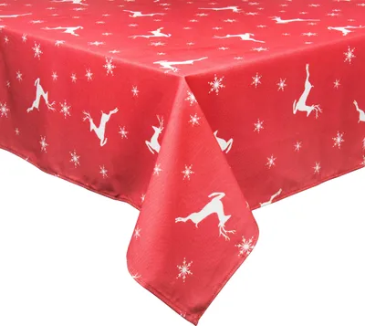 Produktbild von Excelsa Tischdecke Nordic Christmas 140 x 180 cm Baumwolle rot