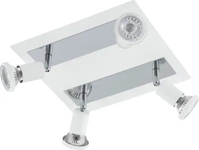 Produktbild von SARRIA Spot - L24 x H26 cm - weiß, chrom - 4X4,5W inkl. - IP20