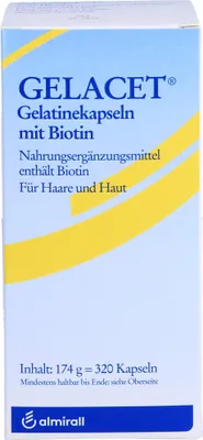 Immagine prodotto di GELACET capsule di gelatina con biotina per capelli e pelle, 320 capsule