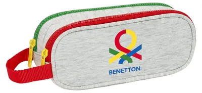 Obrázok produktu pre Viacúčelové dvojité vrecko Benetton Pop Grey (21 x 8 x 6 cm)