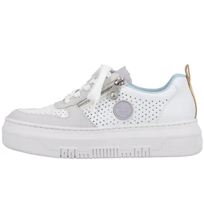 Produktbild von Rieker Damen Sneaker Plateausohle Halbschuhe M1905, Größe:38 EU, Farbe:Weiß