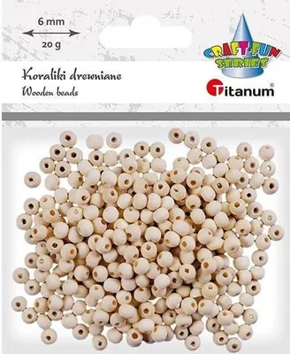 Produktbild von Koraliki drewniane okrągłe 20g