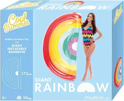 Produktbild von Strandmatratze aufblasbar, Regenbogen