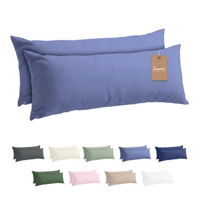 Produktbild von Lavea® 2er Set Kissenbezug - 40x145 - Himmelblau
