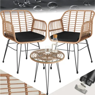 Produktbild von Rattan Sitzgruppe Molfetta für 2 Personen