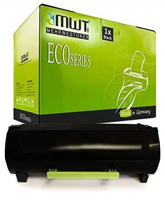 Mehrwegtoner Tonerkartusche kompatibel mit Lexmark 24B6035 Schwarz – Produktansicht 1