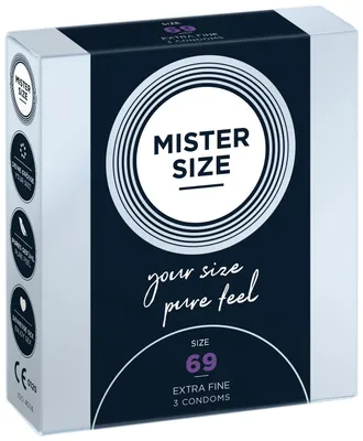 Produktbild von 3er Mister Size Kondome 69mm - Gefühlsecht & Extra Feucht