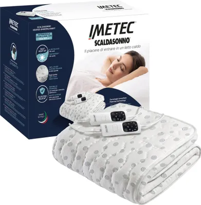 Obrázok produktu pre Imetec Scaldasonno adapto, 150 x 160 cm, 300 W, Šedá, Biela, Bavlna, Polyester, 540 min, Pranie v práčke za studena