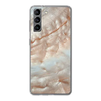 Produktbild von MuchoWow® Handyhülle Schutzhülle Hülle für Samsung Galaxy S21 Mineralien - Naturstein - Perlmutt Silikon Softcase Handy Hülle - Softcase