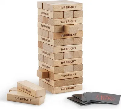 Produktbild von Geschicklichkeits-Turmspiel aus Hartholz mit 52 Holzsteinen für Kinder ab 3 Jahren