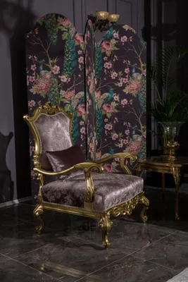 Produktbild von Sessel Einsitzer Luxus 1 Sitzer Polster Sitz Barock Textil Sitz Stoff Art déco