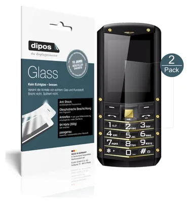 Produktbild von 2x Schutzfolie für AGM M2 matt - Anti-Shock 9H Folie dipos Glass Displayfolie