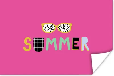 Produktbild von MuchoWow® Poster Sommer - Zitat - Sonnenbrille 60x40 cm - Schlafzimmerdekoration