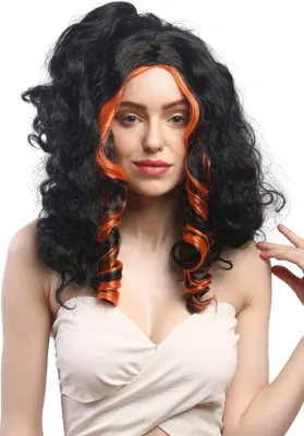 Produktbild von WIG ME UP Perücke Vamp Schwarz orange Strähnen31703-P103-24