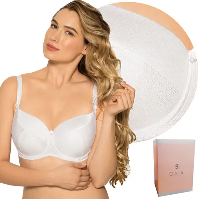 Produktbild von Gaia Damen Bügel BH gepolstert Dessous Unterwäsche regulierbar 281 Kate , Weiß 2, 95C