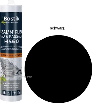 Produktbild von Bostik H560 Seal N Flex Bau & Fassade 1K Hybrid Dichtstoff 290ml Kartusche Schwarz