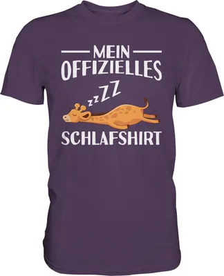 Produktbild von Offizielles Schlafshirt Nachthemd Schlafanzug Pyjama Giraffe T-Shirt – Urban Purple / XXL