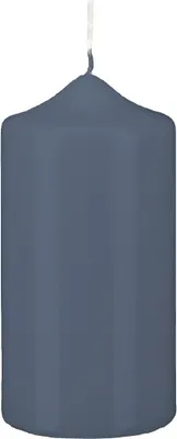 Produktbild von Stumpen Kerzen Pacific Blue Blau/Grau 25 x Ø 8 cm, 6 Stück getauchte Stumpenkerzen mit Spitzkopf in RAL Qualität