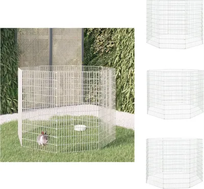 Obrázek produktu pro vidaXL Klec pro králíky 8 panelů 54x100 cm Pozinkované železo - Příbytky a výběhy pro malá zvířata