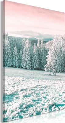 Produktbild von Italienischer Leinwand Leinwandbild - Severe Winter (1 Part) Vertical 40x60 cm Landschaften c-B-0490-b-a