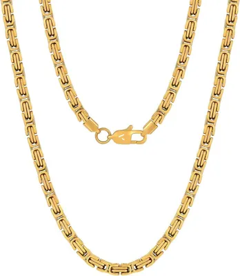 Image de VEXXS or chaîne royale hommes 18K acier inoxydable 4/6mm 45-65cm