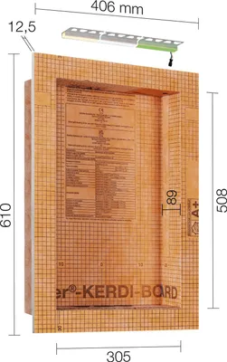 Produktbild von Schlüter® KERDI BOARD NLT Wandnische 305 x 508 x 89 warmweiß (KB12NLTP2AE1)