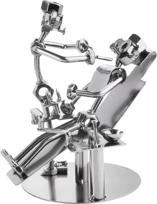 Produktbild von BRUBAKER Schraubenmännchen Zahnarzt - Handarbeit Eisenfigur - Geschenk für Zahnärzte, Zahnarzthelfer und Zahnarzthelferinnen