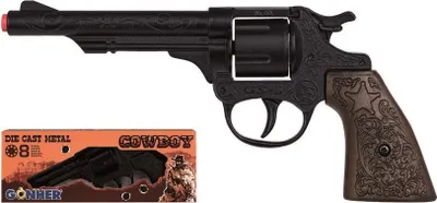 Immagine prodotto di GONHER 80/6 Cowboy Revolver - Giocattolo in metallo con 8 cartucce, ideale per giocare e collezionare per i piccoli avventurieri!