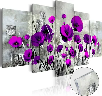 Produktbild von Neuheit! Modernes Acrylglasbild Wanbild b-A-0001-k-p (200x100) - 5 Teilig Bilder Foto Bild Dekoration Wand Bilder Kunstdruck BLUMEN