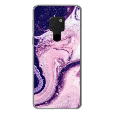 Produktbild von MuchoWow® Handyhülle Schutzhülle Hülle für Huawei P40 Lite Marmor - Glitzer - Chic Silikon Softcase Handy Hülle - Handy
