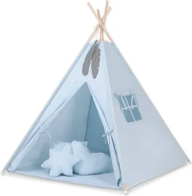 Produktbild von Tipi-Zelt für Kinder – Spielzelt – mit Spielmatte und Kissen, leicht und faltbar