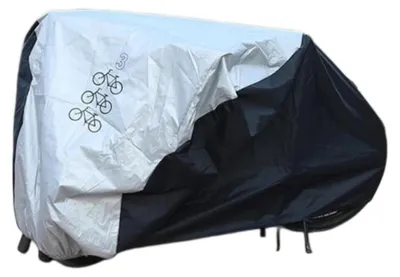 Productafbeelding van INF Mountainbikehoes - Zilver 190T Polyurethangecoat Waterdicht, UV- en Stofbescherming met Elastische Zoom en Voorwielgesp