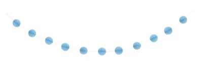 Produktbild von Mini Wabenball Girlande hellblau