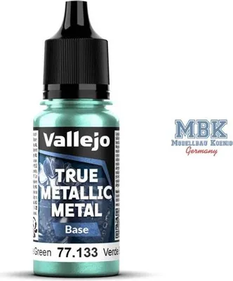 Imagen del producto de Base metálica Vallejo VA77133, color verde escarabajo (True Metallic)