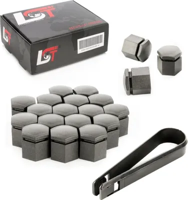 Produktbild von 20x Radschrauben Abdeckkappen Radschraubenkappen 17 mm grau für AUDI PORSCHE