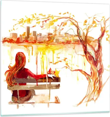 Produktbild von Bilder auf glas - Weiblich städtisch quadrat natur - 60x60cm - Glasbilder - Wandbilder - Kunstdruck - zum Aufhängen bereit - Wanddekoration aus Glas - Glas Bilder - Wandbild auf Glas - GAC60x60-2978