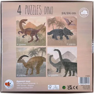 Produktbild von Egmont Toys Puzzle-Set Karton Dino - Lernspielzeug ab 3 Jahren
