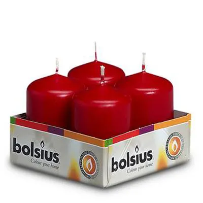 Obrázek produktu pro Sloupkové svíčky Bolsius staré červené Zásobník