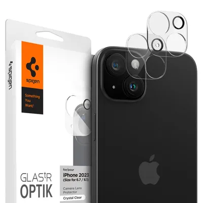 Obrázok produktu pre Spigen Glas.tR Optik, Apple, iPhone 15 / 15 Plus, Priehľadná, 2 kusov