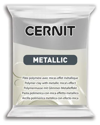 Produktbild von Cernit 6x Metallic 56g, Silber - Silber CE0870056080C