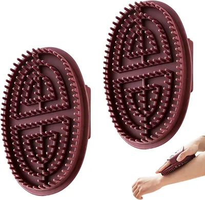 Immagine prodotto di Set di spazzole massaggianti, ergonomiche, 2 pezzi, per schiena e spalle