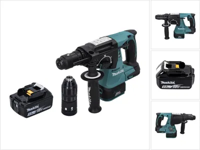 Zdjęcie produktu dla Makita DHR 243 T1 akumulatorowa wiertarko-wkrętarka udarowa 18 V SDS plus Brushless + 1x akumulator 5,0 Ah - bez ładowarki