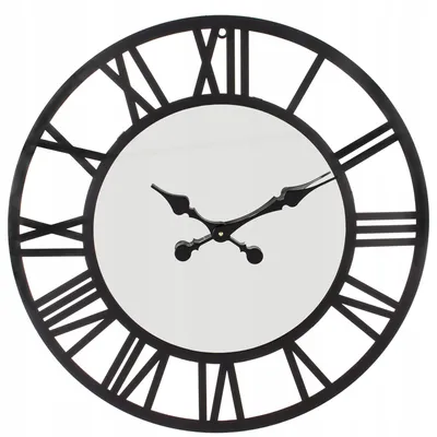 Produktbild von Artpol Große Retro Metall Wanduhr Spiegeloptik 60cm