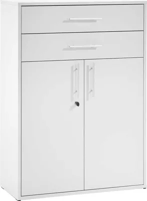 Produktbild von Aktenschrank - Lichtgrau Nachbildung - 80 x 111 cm - 2 Türen - 2 Schubladen