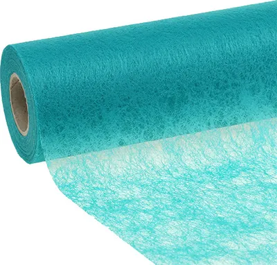 Produktbild von Tischläufer Türkis 23cm x 25m Vlies Stoff für Hochzeit, Dekoration, Basteln, Transparenter Deko-Stoff