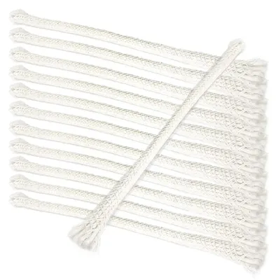 12 runde Ersatzdochte 20 cm, 8 mm, Baumwolle für Fackeln